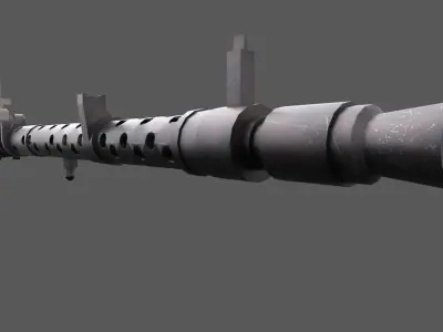 MG34 - German WW2 Weapon Low-poly 3D model