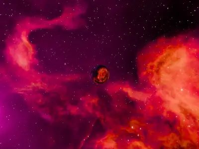 The Burning Sovereign Nebula HDRI 16k seamless 3D model