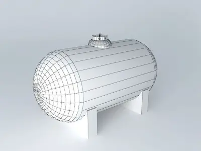 Large residential propane tank Free 3D model