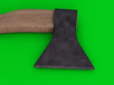axe 3d model on screen Free 3D model