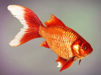 Fish Cyprinus Carpio Low-poly 3D model