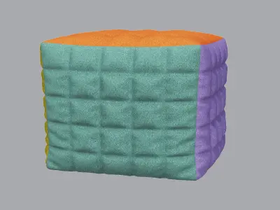 Ottoman color carpet 3D model