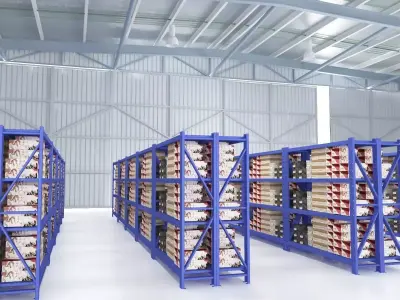 Warehouse 30 x 23 m 3D model