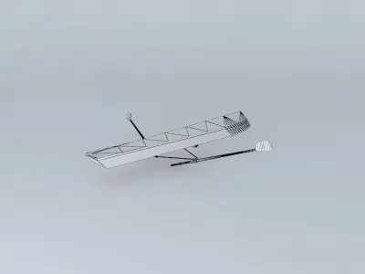 Open ocean Row boat Free 3D model