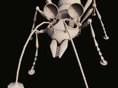 Ant robotic 3D Model Rigged low-poly 3d model 3D model