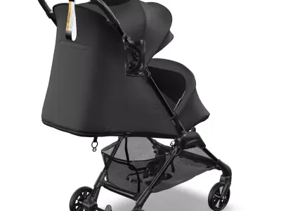 Travel Stroller Low-poly 3D model
