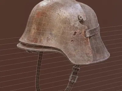 Stahlhelm Low-poly 3D model