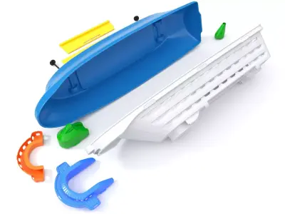 Toy Cruise Ship 3D model 3D model