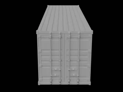 Cargo Container Ship Low-poly 3D model