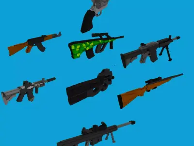 weapons voxel 3D model