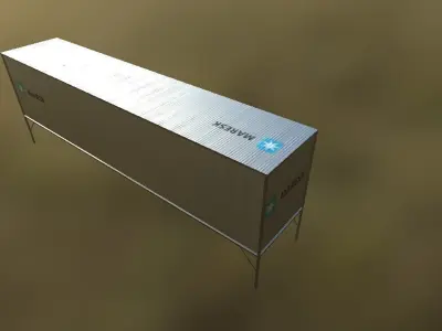 Logistic container  Free low-poly 3D model