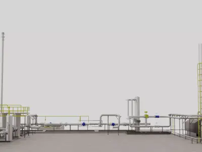 Fuel Gas Station 3D model