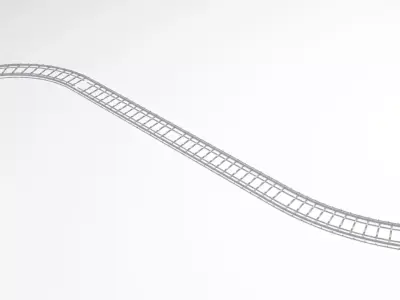 Railway Track 3D model shop