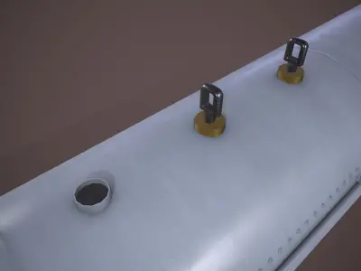 Aircraft External Fuel Tank Low-poly 3D model