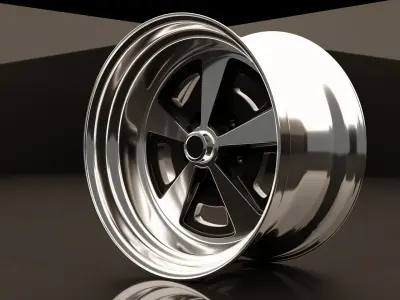 american muscle car wheel 3D model