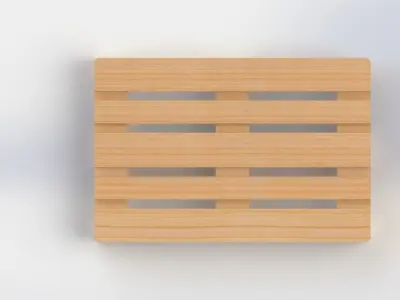 Euro wooden pallet  3D model