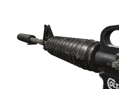 Battle Worn M4A1 Carbine Free low-poly 3D model