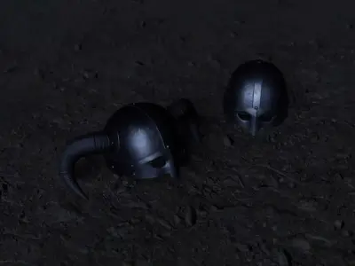 Viking Helmet LowPoly Low-poly 3D model