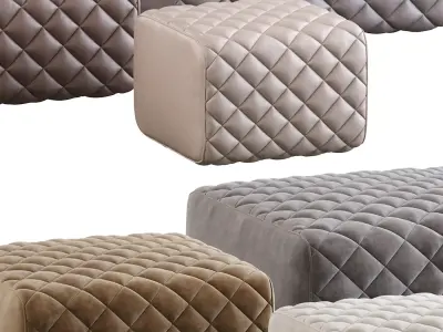 Ashley Pouf by Minotti 3D model