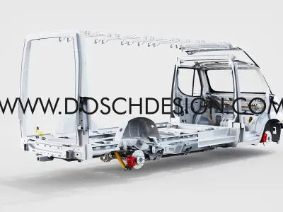 DOSCH 3D - Car Details - Electric Delivery Van 3D model