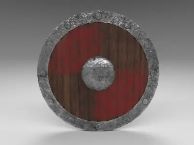 Medieval shield 2 Low-poly 3D model