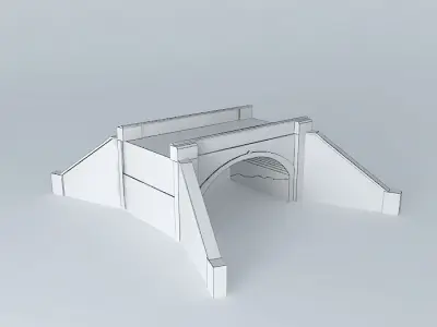 Eco Rail Track Brick Bridge 1 DummyOld Steam Day Free 3D model