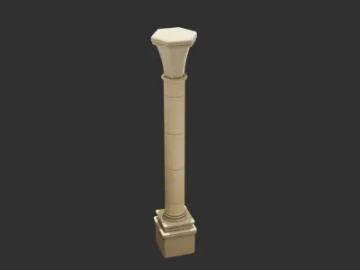 Stylized Columns Low-poly 3D model