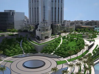 Burj Khalifa Dubai Downtown 3D model purchase