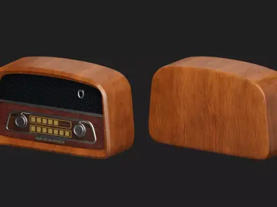 radio Low-poly 3D model purchase
