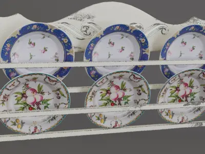 Plate Rack Shubby Chic 3D model