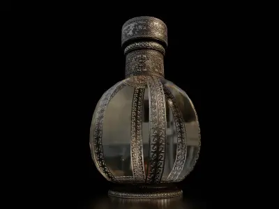 Glass Bottle Free low-poly 3D model buy