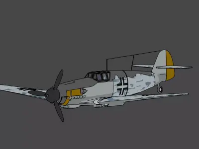 Bf 109 CARTOON model 3D model