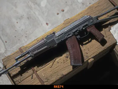 AKS74 Low-poly 3D model