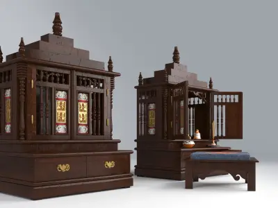 AAKRITI TEAKWOOK MANDIR TEMPLE 3D model