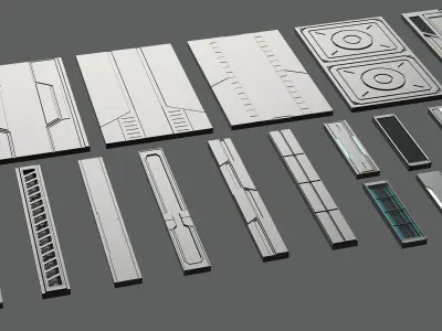 Sci-Fi-Panels-Pack 20 3D model