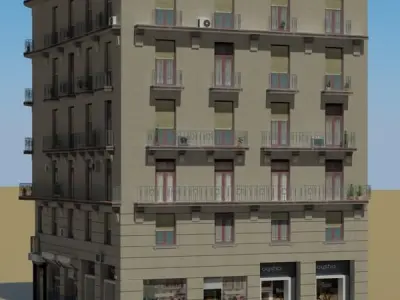 Building apartment - apartment 3D model buy