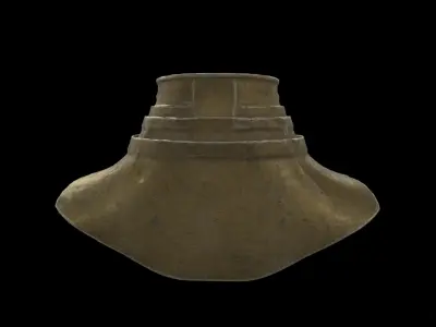 golden neck shield 3D model