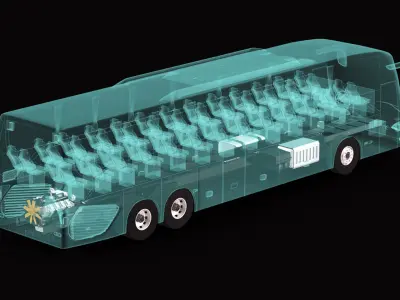 Bus X-ray 3D model