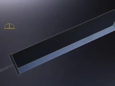 Buster Sword Free low-poly 3D model