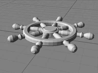 Steering - Ship type 3D model