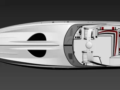 Watercraft Open Yacht 3D Model 3D model