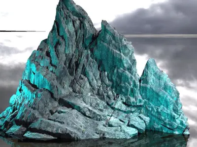 Mountain Ice Cliff 1 3D model