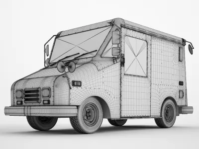 Mail Truck 04 3D model