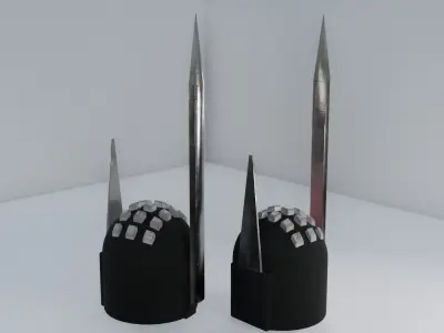 combat glove Low-poly 3D model