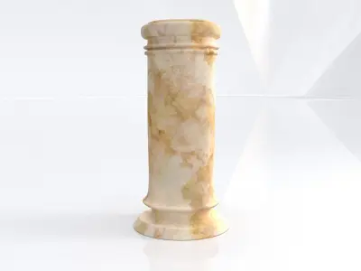 Simple low marble column 3D model