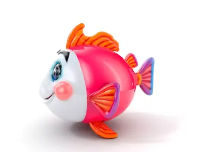 Cartoon Fish Character Model Pack Low-poly 3D model purchase