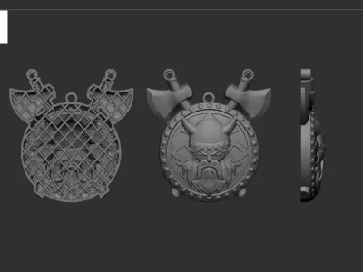 wiking pendant 3D print model