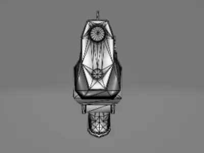 Handgun 3D Model - CXC Low-poly 3D model