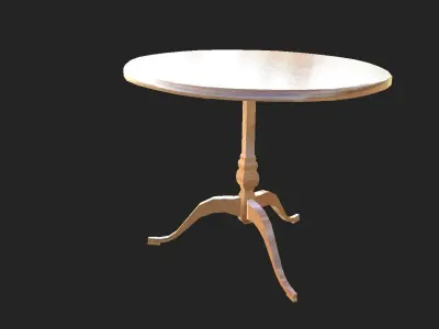 Varnished Mahogany Antique Table Low-poly game ready Low-poly 3D model