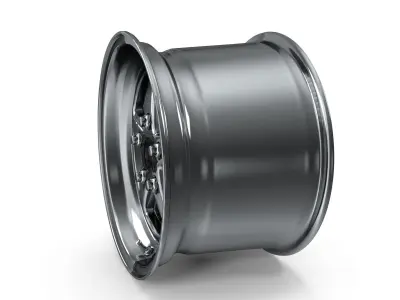 JMS Avenger Series Race Wheel 17 X 10 White Chrome Rear 3D model